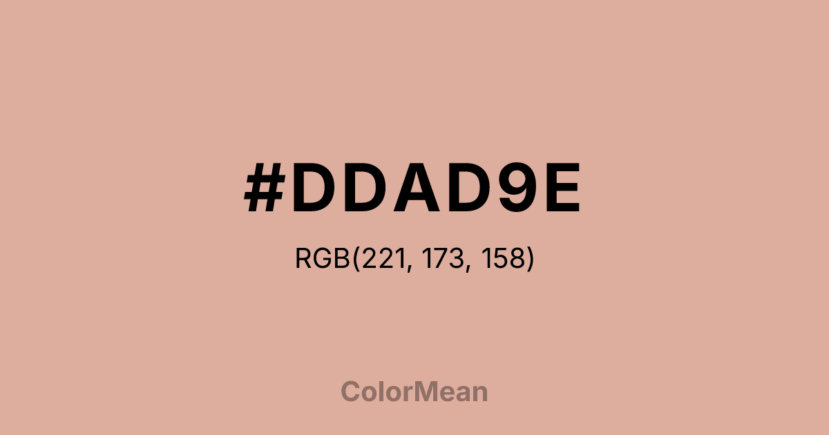 Color swatch image showing #DDAD9E with RGB(221,173,158) values