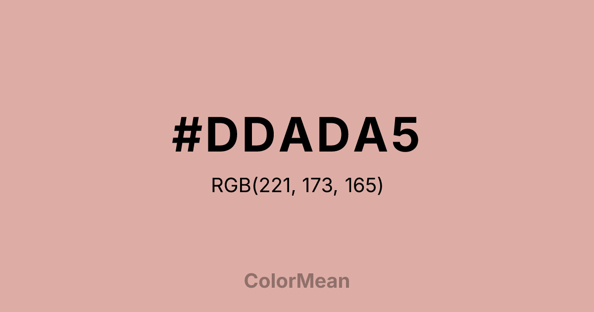 Color swatch image showing #DDADA5 with RGB(221,173,165) values