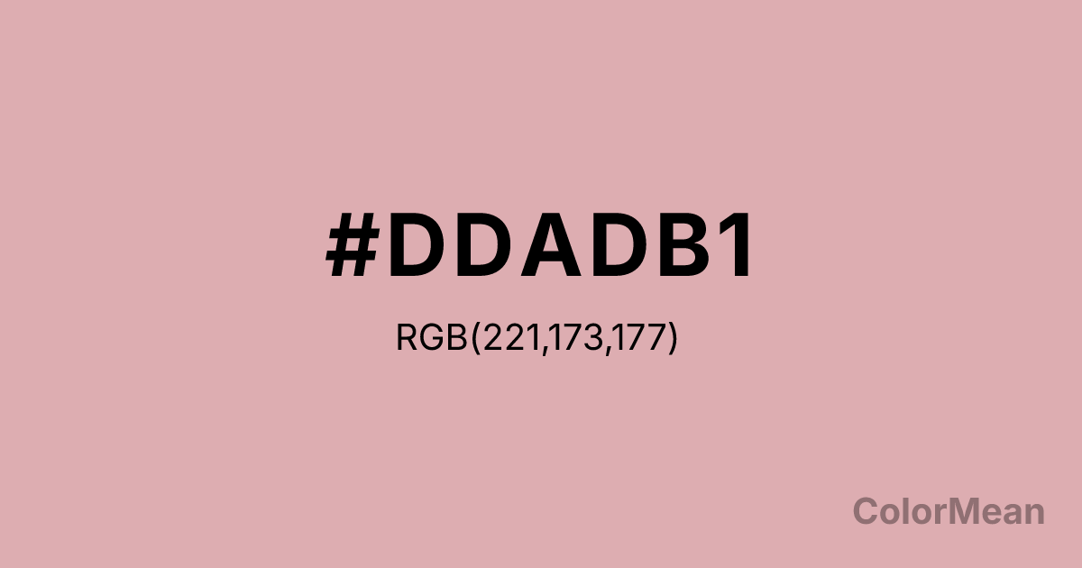 Color swatch image showing #DDADB1 with RGB(221,173,177) values