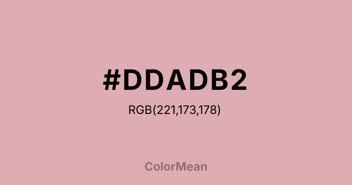 Color swatch image showing #DDADB2 with RGB(221,173,178) values