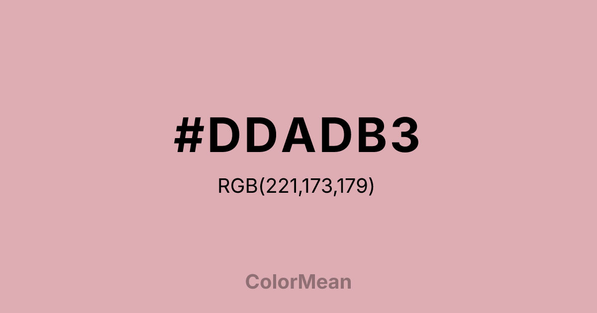 Color swatch image showing #DDADB3 with RGB(221,173,179) values