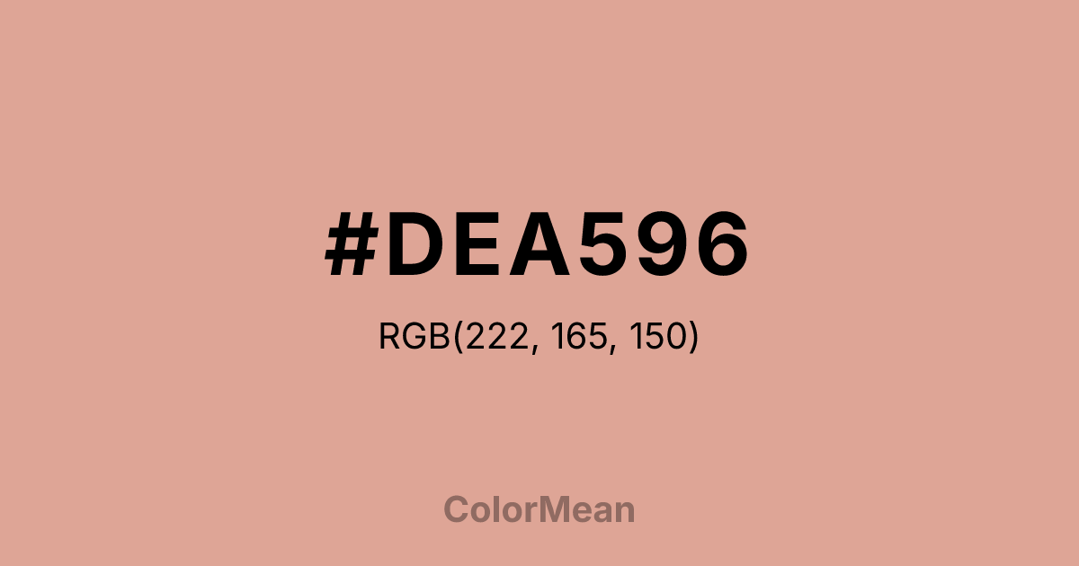 Color swatch image showing #DEA596 with RGB(222,165,150) values