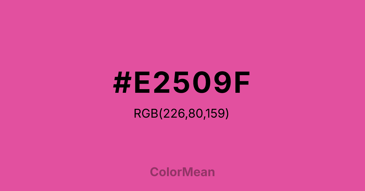 Color swatch image showing #E2509F with RGB(226,80,159) values