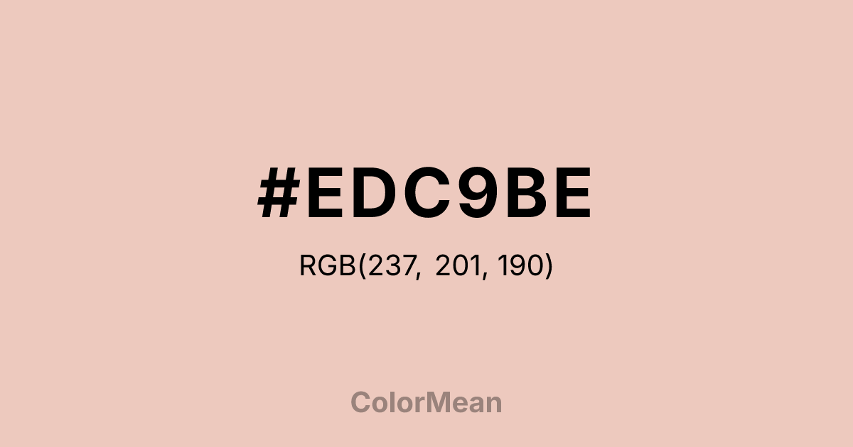 Color swatch image showing #EDC9BE with RGB(237,201,190) values
