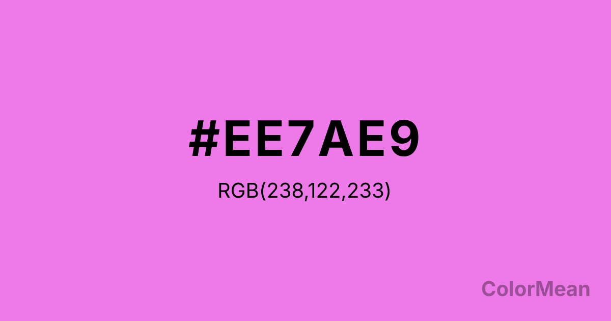 Color swatch image showing Orchid2 (#EE7AE9) with RGB(238,122,233) values