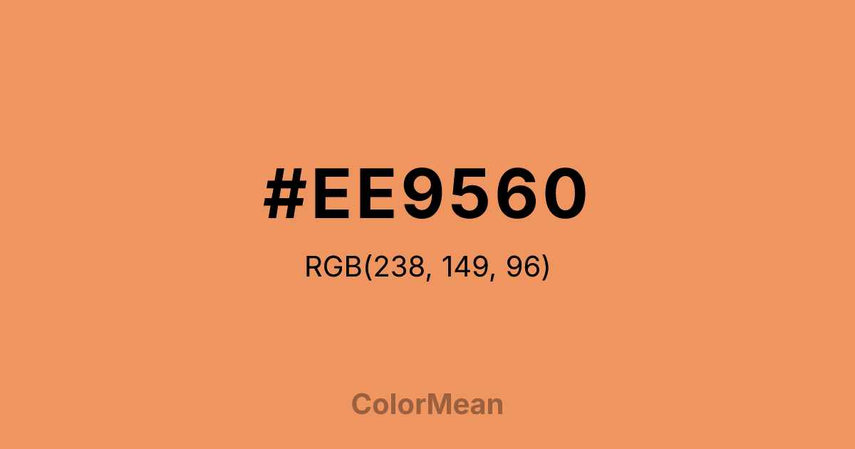 Color swatch image showing #EE9560 with RGB(238,149,96) values
