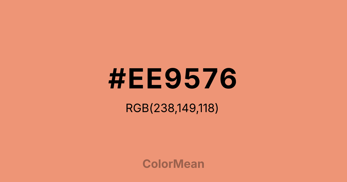 Color swatch image showing #EE9576 with RGB(238,149,118) values