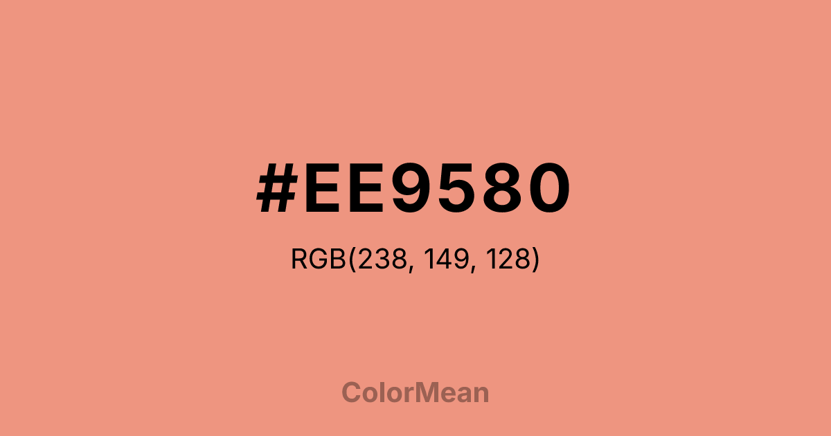 Color swatch image showing #EE9580 with RGB(238,149,128) values