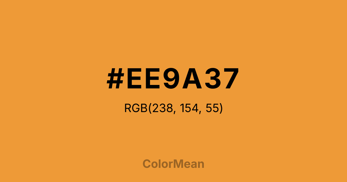 Color swatch image showing #EE9A37 with RGB(238,154,55) values
