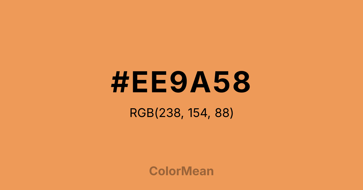 Color swatch image showing #EE9A58 with RGB(238,154,88) values