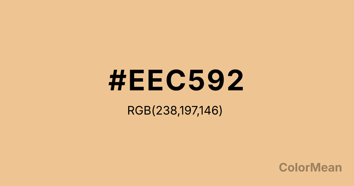 Color swatch image showing #EEC592 with RGB(238,197,146) values