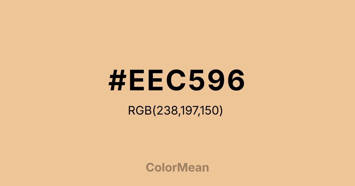 Color swatch image showing #EEC596 with RGB(238,197,150) values