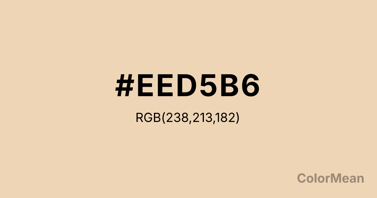 Color swatch image showing #EED5B6 with RGB(238,213,182) values