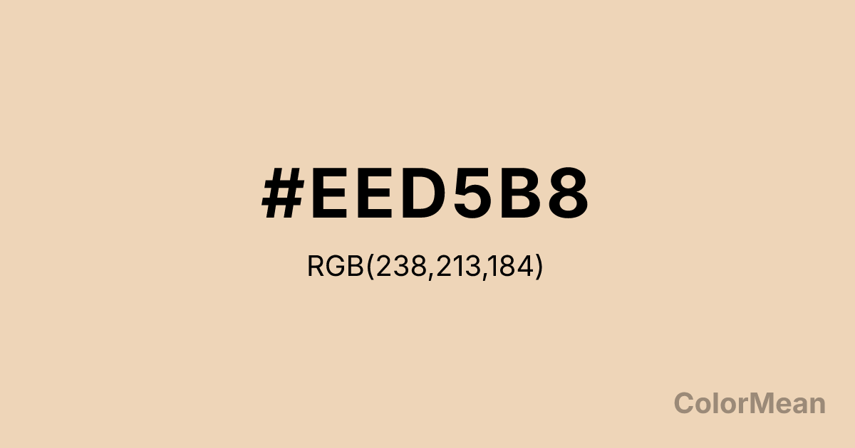 Color swatch image showing #EED5B8 with RGB(238,213,184) values