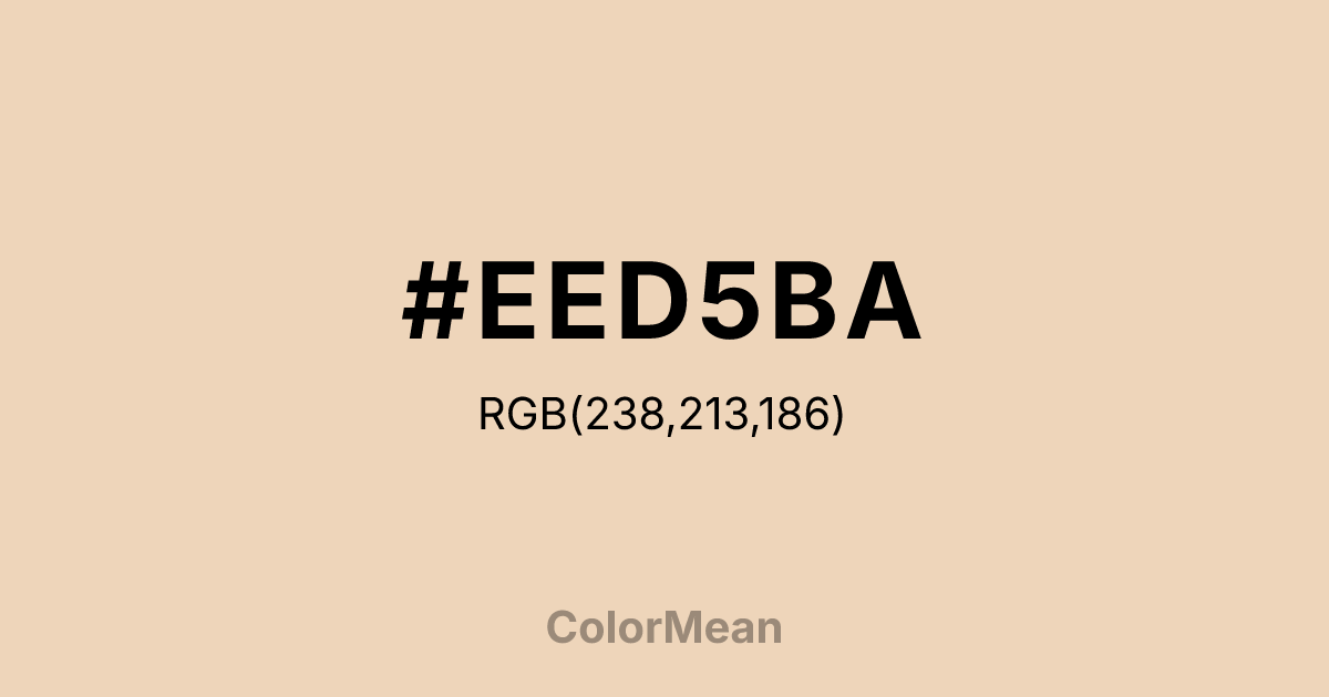 Color swatch image showing #EED5BA with RGB(238,213,186) values