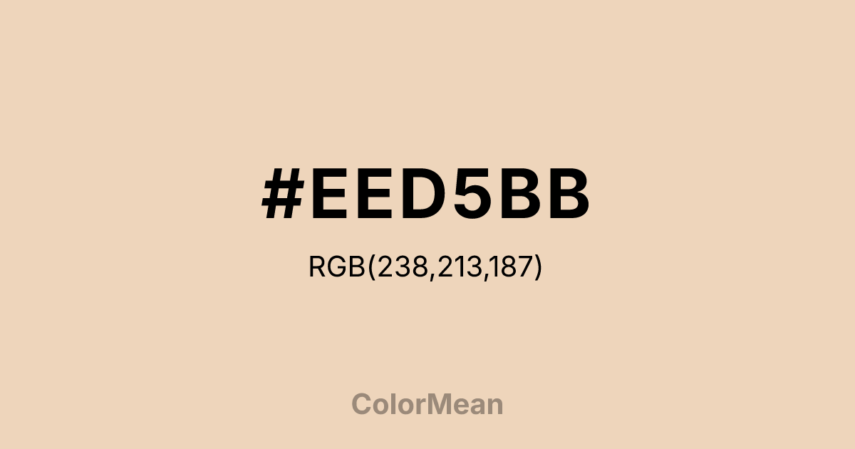 Color swatch image showing #EED5BB with RGB(238,213,187) values
