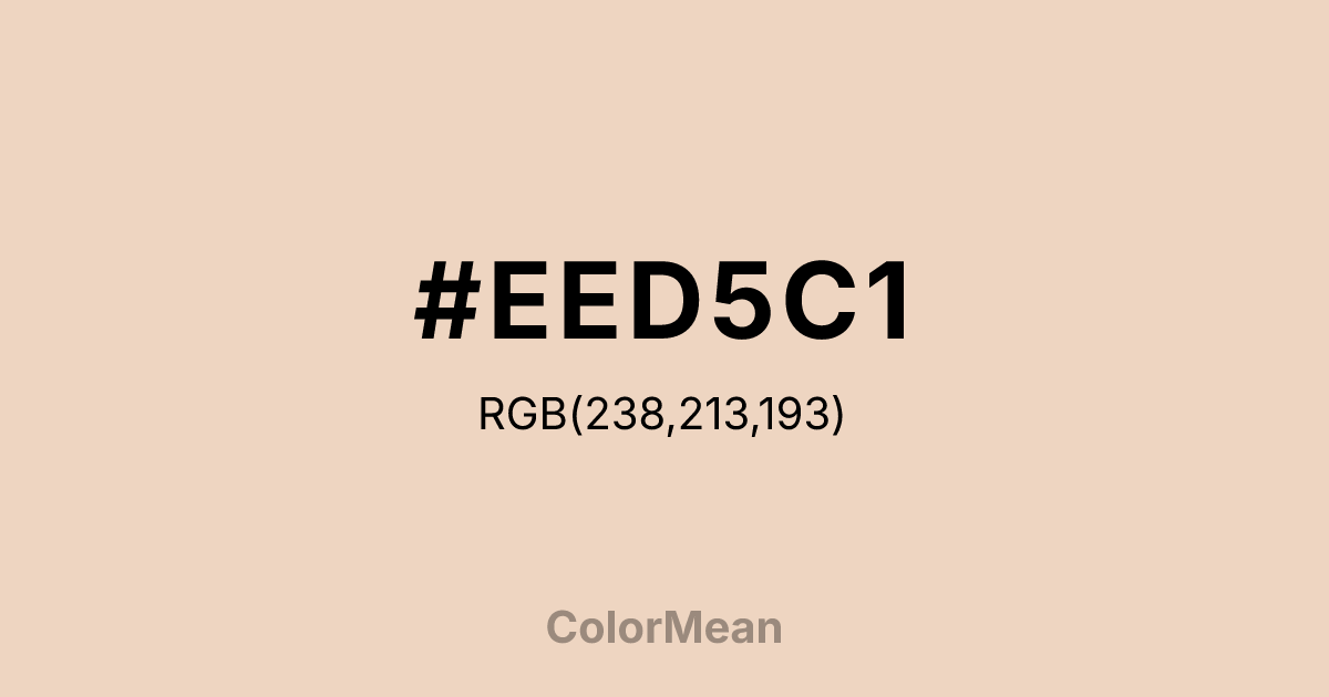 Color swatch image showing #EED5C1 with RGB(238,213,193) values