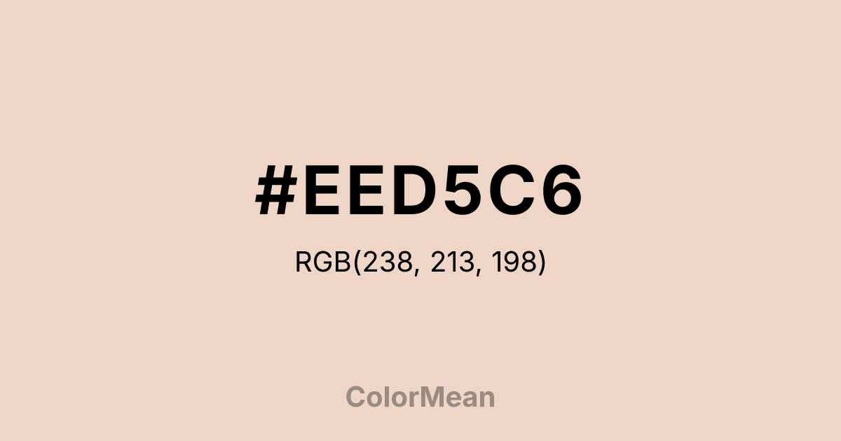 Color swatch image showing #EED5C6 with RGB(238,213,198) values