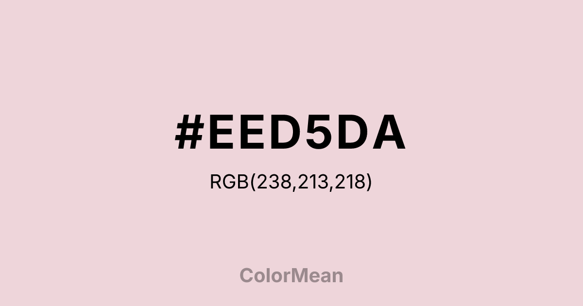 Color swatch image showing #EED5DA with RGB(238,213,218) values
