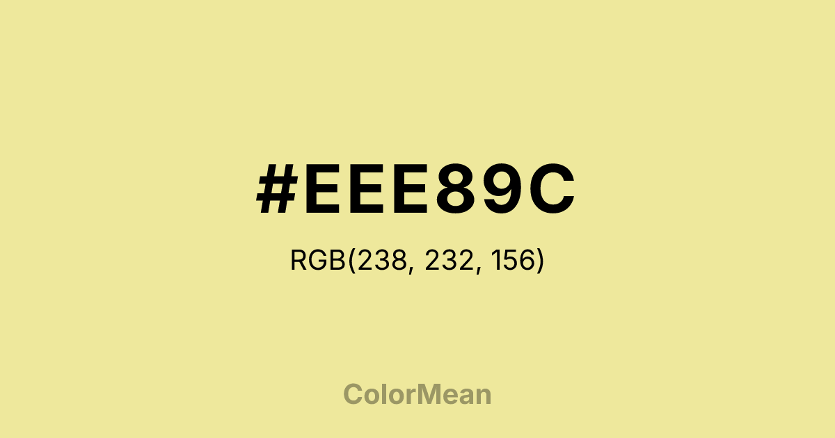 Color swatch image showing #EEE89C with RGB(238,232,156) values