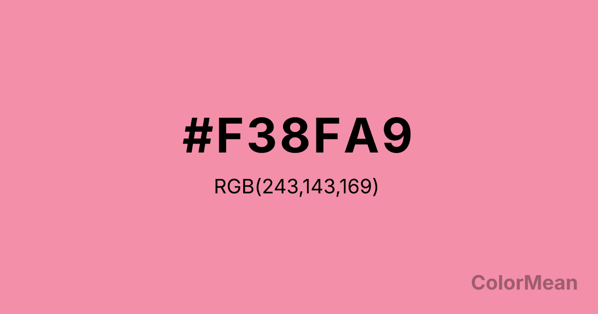 Color swatch image showing Vanilla Ice (#F38FA9) with RGB(243,143,169) values