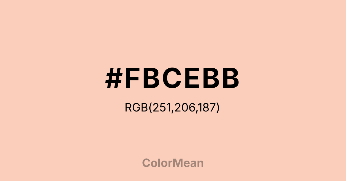 Color swatch image showing #FBCEBB with RGB(251,206,187) values