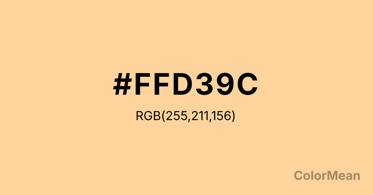 Color swatch image showing #FFD39C with RGB(255,211,156) values