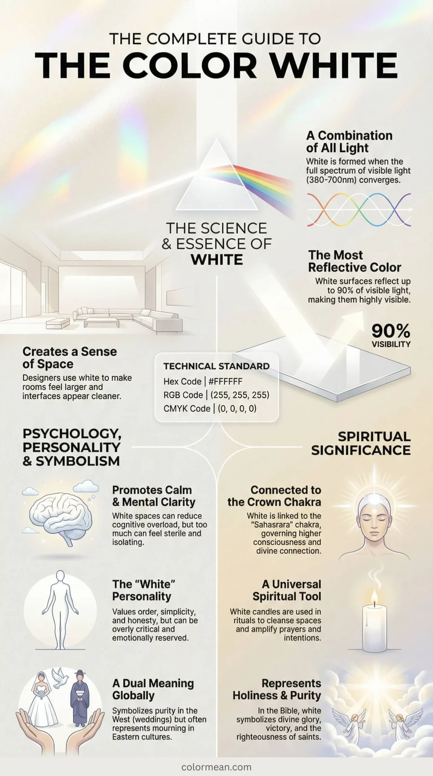 color white meaning infographic